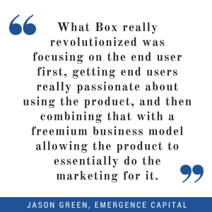jason green emergence capital box freemium model