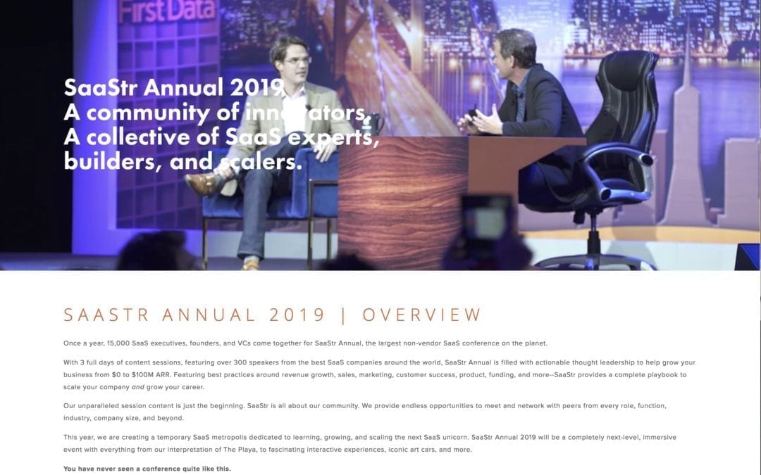 1,000 Folks Already Coming to 2019 SaaStr Annual!!  Last Chance for Super Early Bird Tickets
