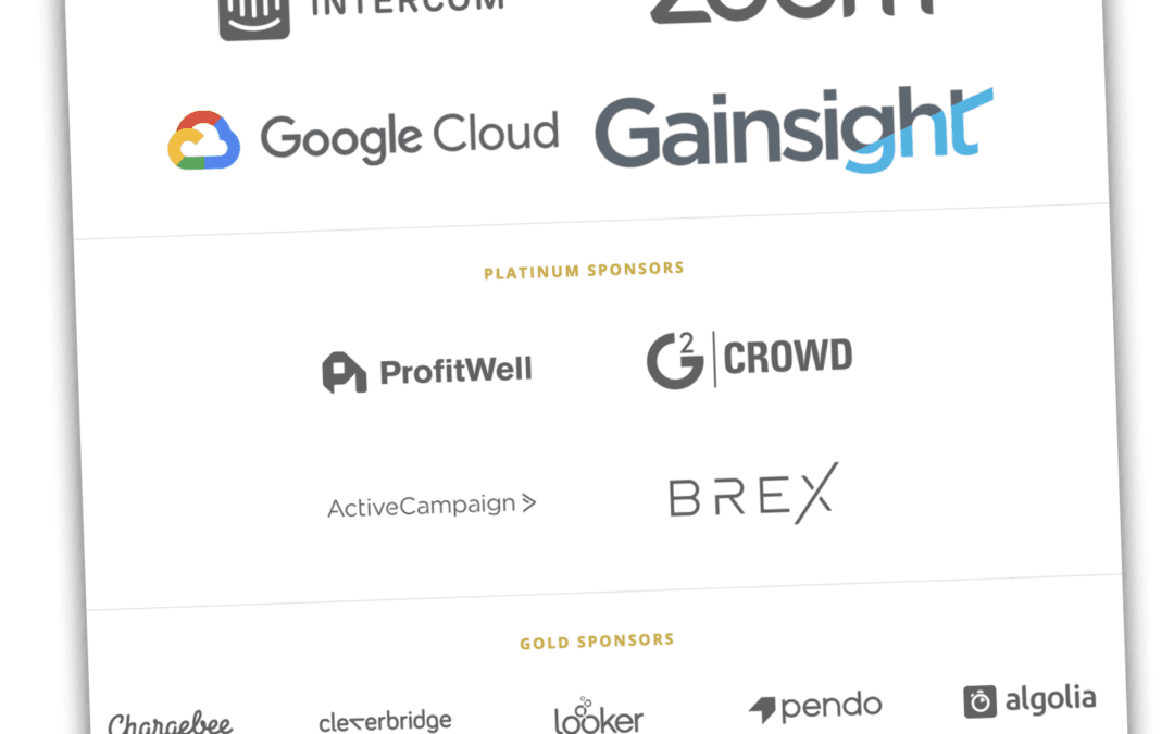 Huge Thanks to Intercom, Zoom, Google Cloud and Gainsight for being the Diamond Sponsors for 2019 SaaStr Annual