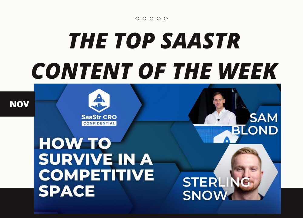 Top SaaStr Content for the Week: Founders Fund, Divvy, Sequoia India, Workshop Wednesday and more! - SaaStr
