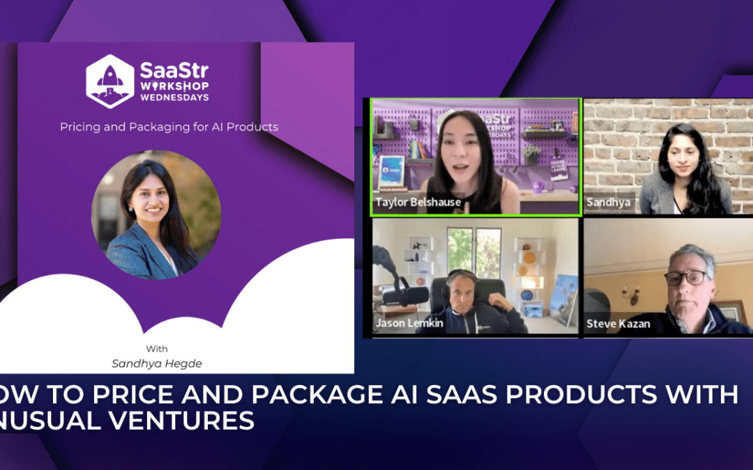 How to Price and Package AI SaaS Products with Unusual Ventures